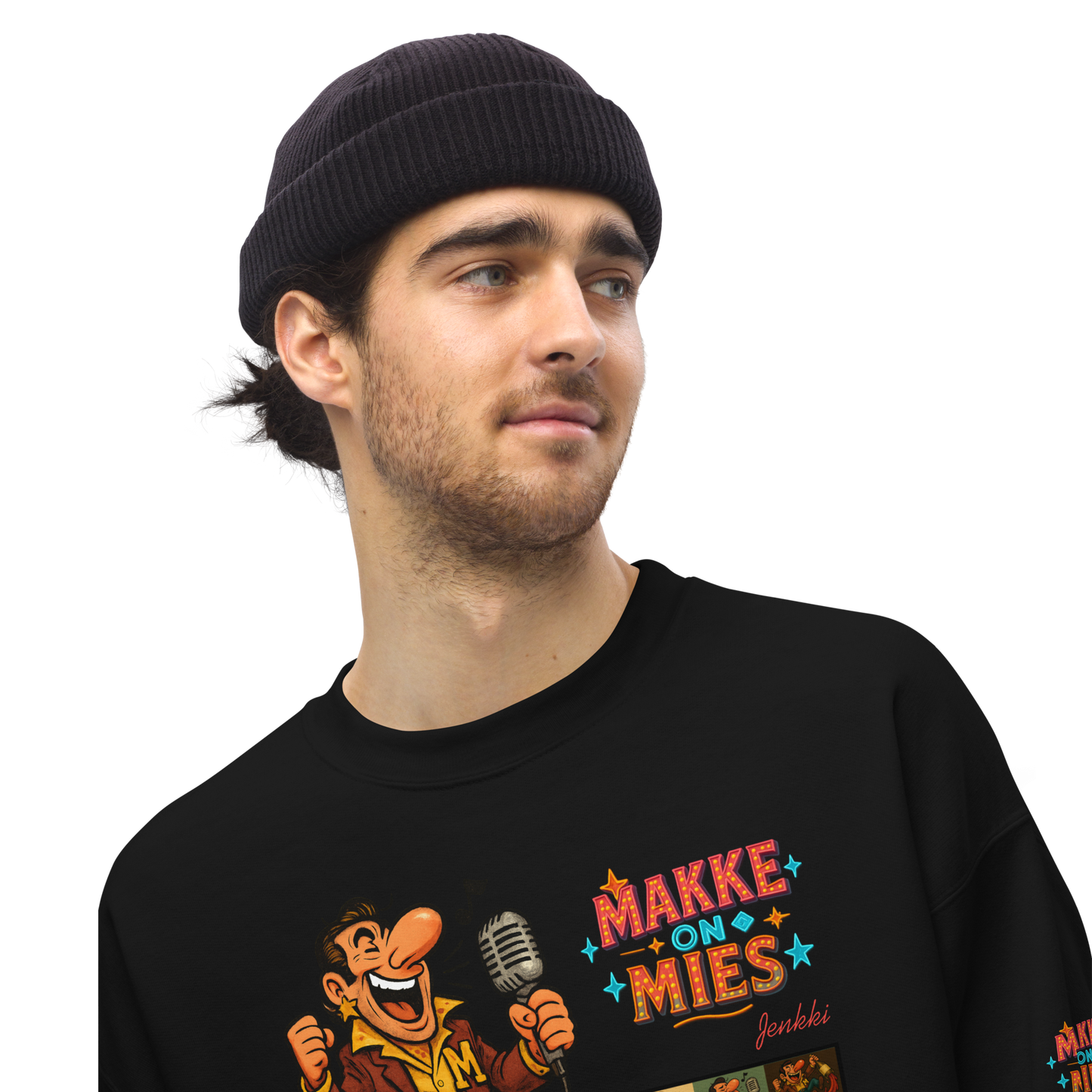 Makke On Mies -collegepaita