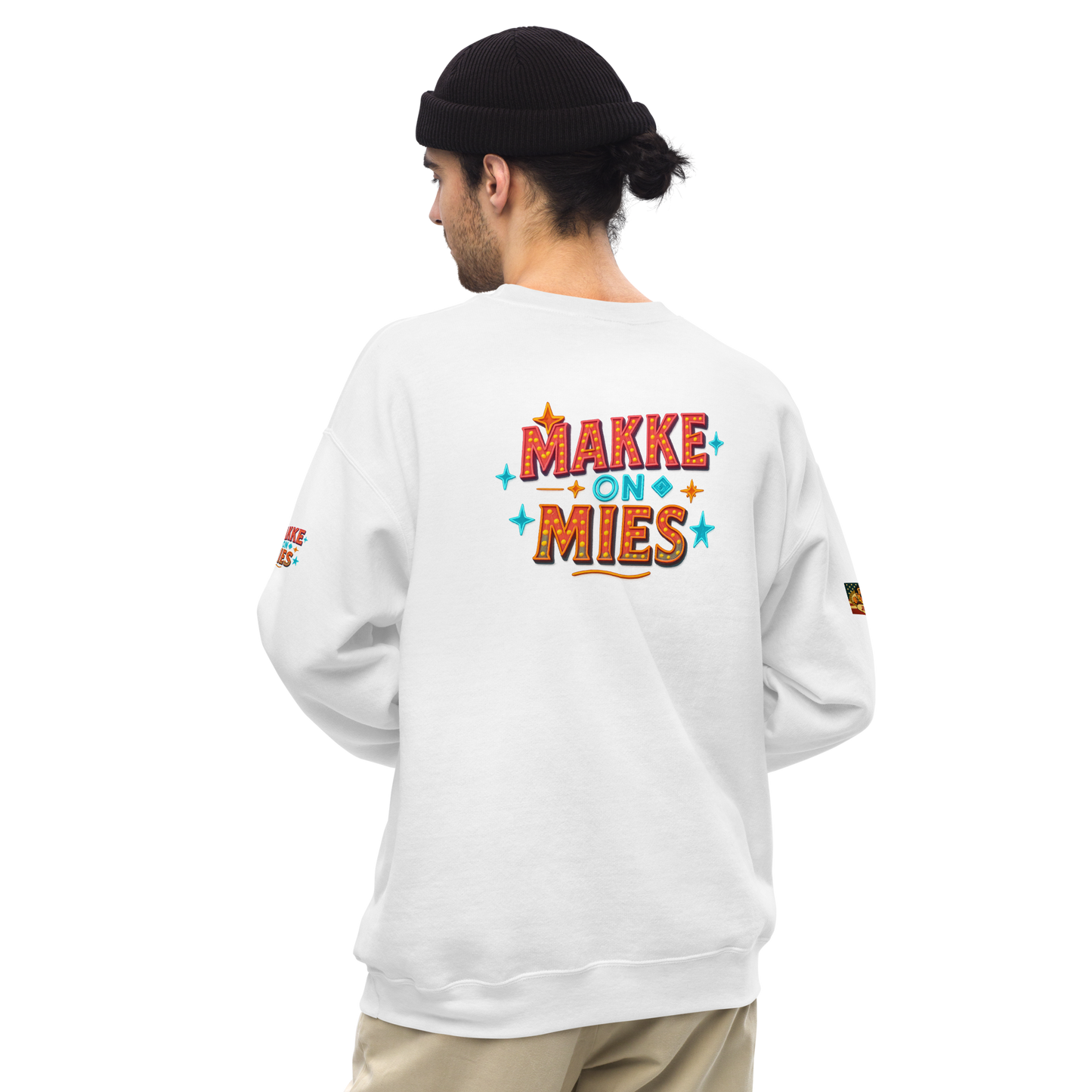 Makke On Mies -collegepaita