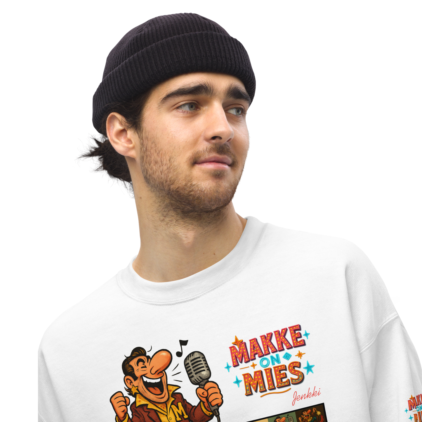 Makke On Mies -collegepaita