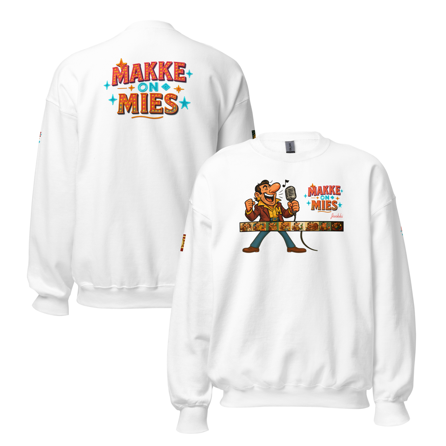 Makke On Mies -collegepaita