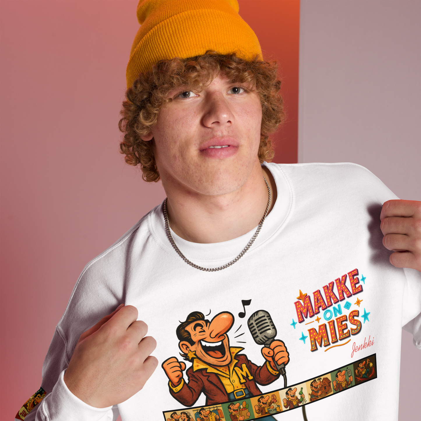 Makke On Mies -collegepaita