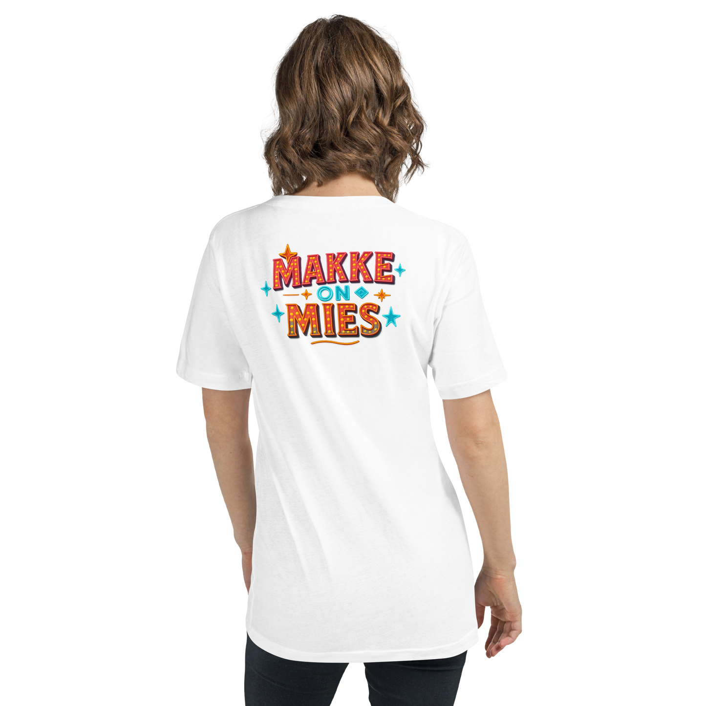 Makke On Mies T-Paita (V-aukko)