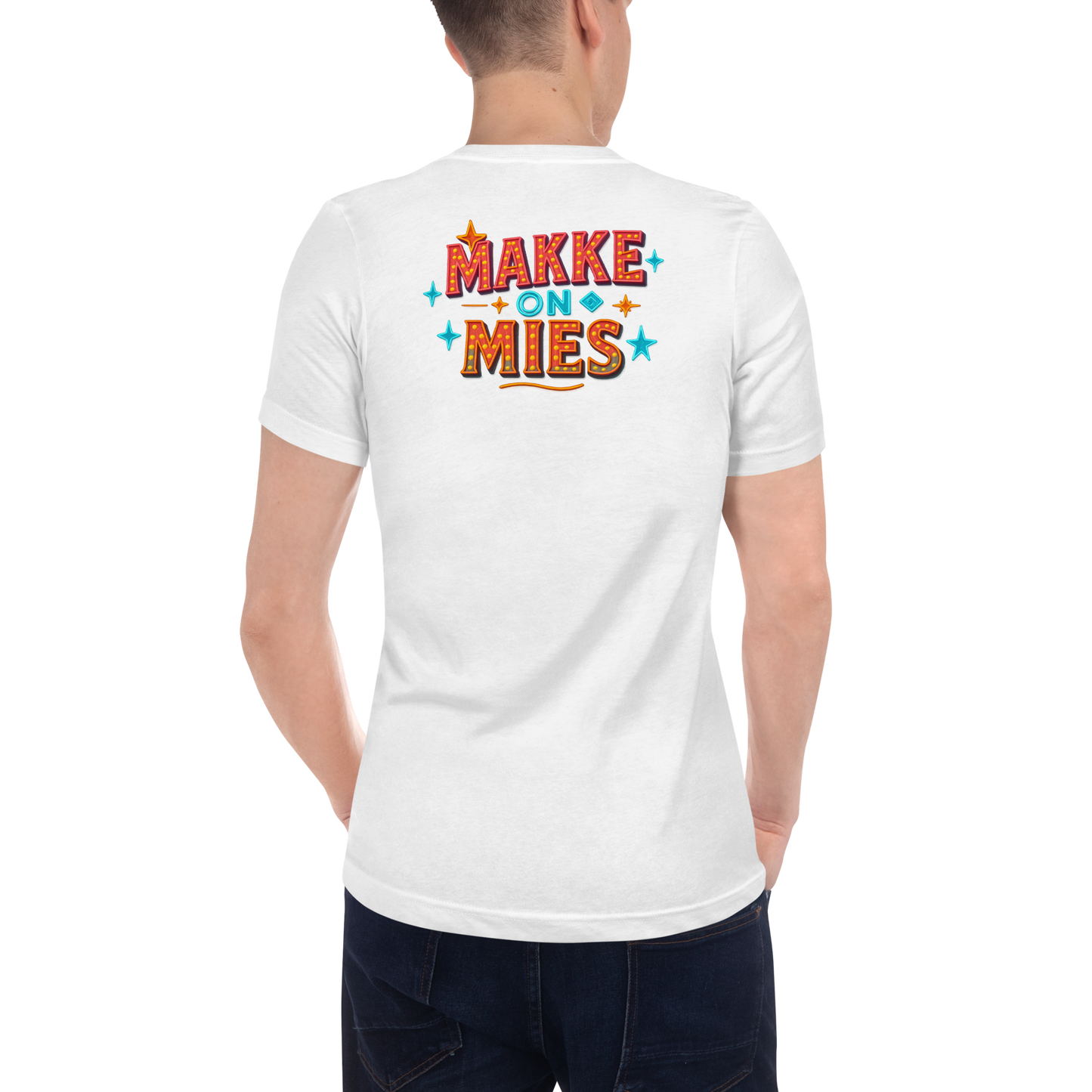 Makke On Mies T-Paita (V-aukko)